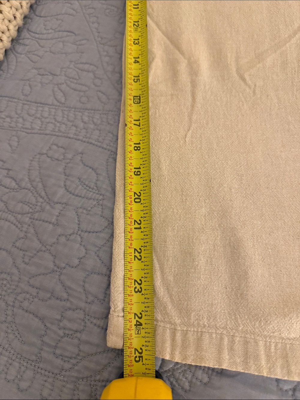 Old Navy Women's Cropped Linen-Blend Wide Leg Pants in Light Beige - Picture 10 of 10